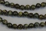 CNS500 15.5 inches 4mm round natural serpentine jasper beads