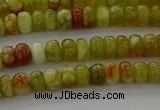 CNS609 15.5 inches 2.5*4mm rondelle green dragon serpentine jasper beads