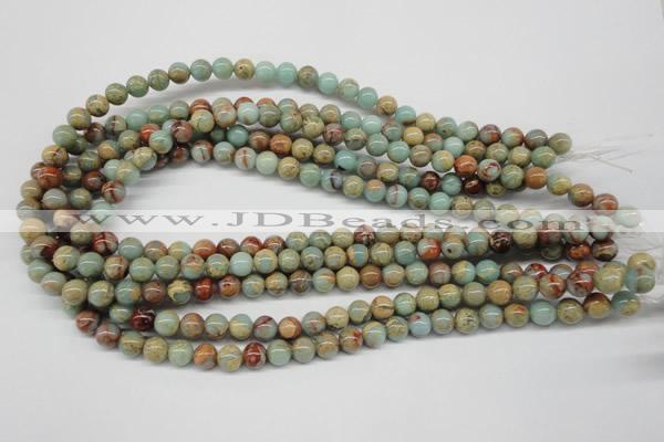 CNS62 15.5 inches 8mm round natural serpentine jasper beads