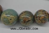 CNS69 15.5 inches 10mm - 22mm round natural serpentine jasper beads