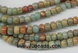 CNS71 15.5 inches 4*6mm rondelle natural serpentine jasper beads