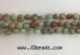 CNS719 15.5 inches 8mm flat round serpentine jasper beads wholesale