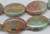 CNS94 15.5 inches 18*25mm oval natural serpentine jasper beads