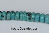 CNT10 16 inches 4*10mm rondelle natural turquoise beads wholesale