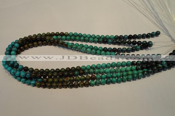 CNT102 15.5 inches 5.5mm - 6mm round natural turquoise beads wholesale