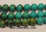 CNT105 15.5 inches 9mm round natural turquoise beads wholesale