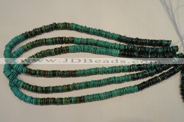 CNT138 15.5 inches 1.5*7.5mm disk natural turquoise beads