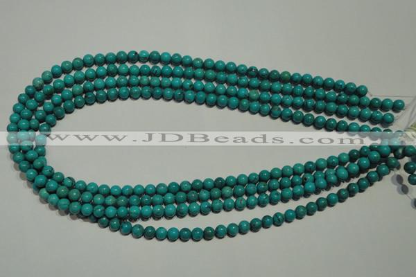 CNT146 15.5 inches 6mm round natural turquoise beads wholesale