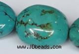 CNT16 16 inches 26-35mm nugget natural turquoise beads wholesale