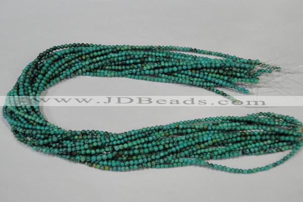 CNT203 15.5 inches 3mm round natural turquoise beads wholesale