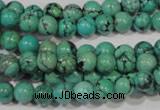 CNT206 15.5 inches 6mm round natural turquoise beads wholesale