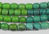 CNT210 15.5 inches 7*5mm – 7*9mm drum natural turquoise beads wholesale