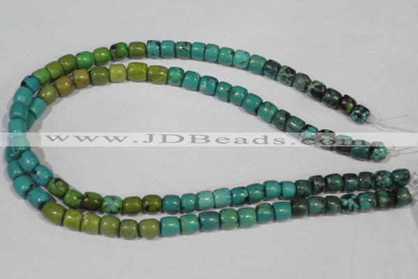 CNT211 15.5 inches 8*8mm – 8*10mm drum natural turquoise beads wholesale