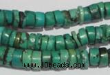 CNT221 15.5 inches 3*8mm – 5*10mm heishi natural turquoise beads