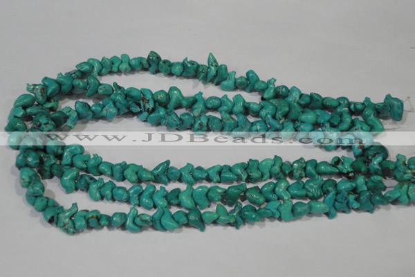 CNT231 15.5 inches 7*12mm animal natural turquoise beads wholesale