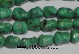 CNT235 15.5 inches 8*10mm bone natural turquoise beads wholesale