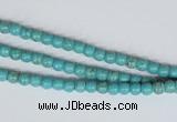 CNT24 16 inches 3.5mm round natural turquoise beads wholesale