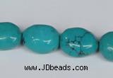 CNT34 16 inches 15*18mm nugget natural turquoise beads wholesale