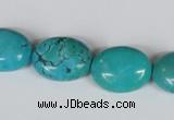 CNT35 16 inches 15*20mm oval natural turquoise beads wholesale