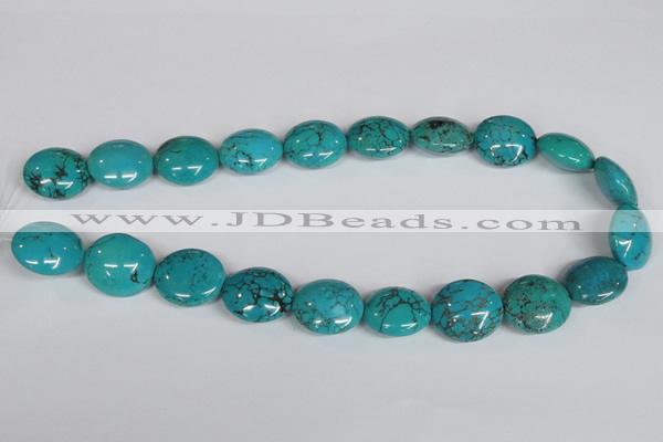 CNT36 16 inches 20*22mm oval natural turquoise beads wholesale