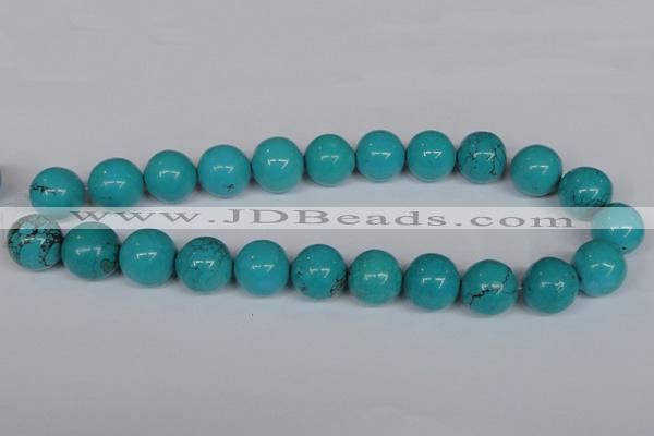 CNT44 16 inches 14mm round turquoise beads wholesale