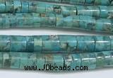 CNT528 15.5 inches 4mm - 4.5mm heishi turquoise gemstone beads