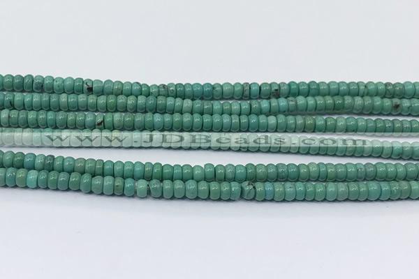 CNT541 15.5 inches 2*4mm - 3*4mm rondelle turquoise gemstone beads