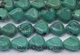 CNT545 15.5 inches 6mm triangle turquoise gemstone beads