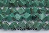 CNT554 15.5 inches 4mm cube turquoise gemstone beads