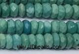 CNT575 15.5 inches 3*6mm - 4*6mm faceted rondelle turquoise gemstone beads