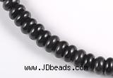 COB08 15.5 inches 4*8mm rondelle black obsidian gemstone beads wholesale