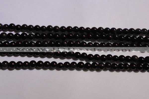 COB21 15.5 inches 4mm round black obsidian beads wholesale