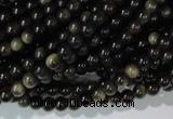 COB251 15.5 inches 4mm round golden obsidian beads wholesale