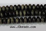 COB260 15.5 inches 5*8mm rondelle golden obsidian beads wholesale