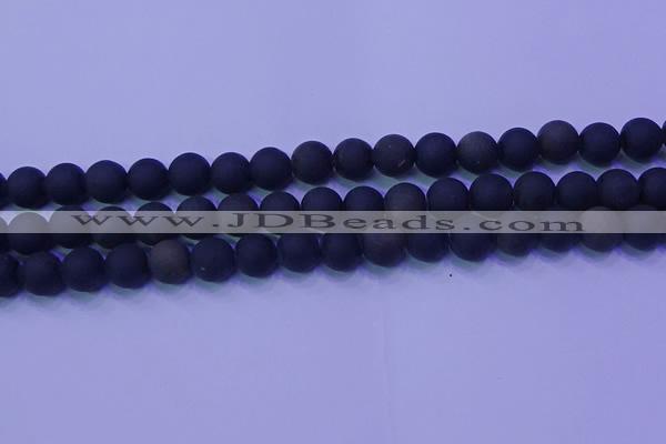 COB279 15.5 inches 8mm round matte golden obsidian beads wholesale