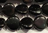 COB468 15.5 inches 12*12mm heart black obsidian beads wholesale