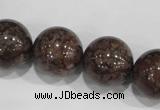 COB557 15.5 inches 18mm round red snowflake obsidian beads wholesale