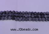 COB561 15.5 inches 6mm round matte snowflake obsidian beads