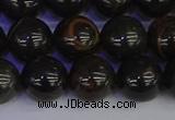 COB654 15.5 inches 12mm round gold black obsidian beads wholesale