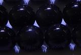 COB714 15.5 inches 12mm round ice black obsidian beads wholesale