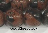 COB755 15.5 inches 14mm round mahogany obsidian beads wholesale