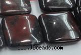 COJ04 15.5 inches 25*25mm square blood jasper gemstone beads