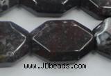 COJ07 15.5 inches 22*30mm octagonal blood jasper gemstone beads