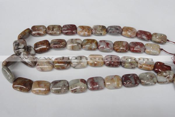 COJ224 15.5 inches 15*20mm rectangle blood stone beads wholesale