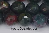 COJ314 15.5 inches 12mm faceted round Indian bloodstone beads