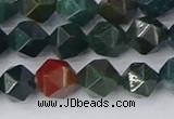 COJ321 15.5 inches 8mm faceted nuggets Indian bloodstone beads