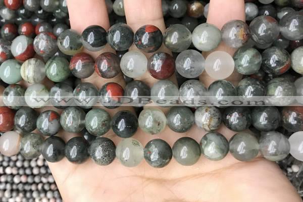 COJ483 15.5 inches 10mm round blood jasper beads wholesale