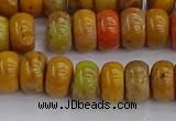 COJ612 15.5 inches 5*8mm rondelle orpiment jasper beads