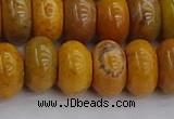 COJ614 15.5 inches 6*12mm rondelle orpiment jasper beads