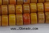 COJ621 15.5 inches 5*8mm heishi orpiment jasper beads